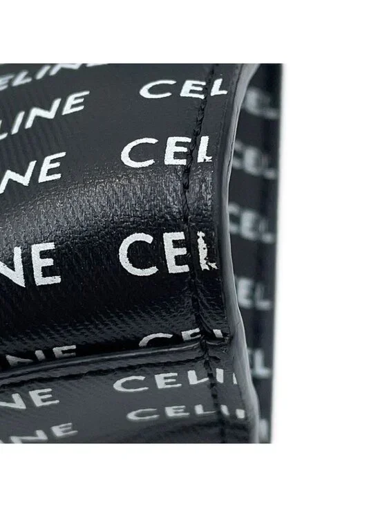 Celine Tote Small Vertical Cabas Logo All Over Pattern 2-Way Black - Picture 7 of 10